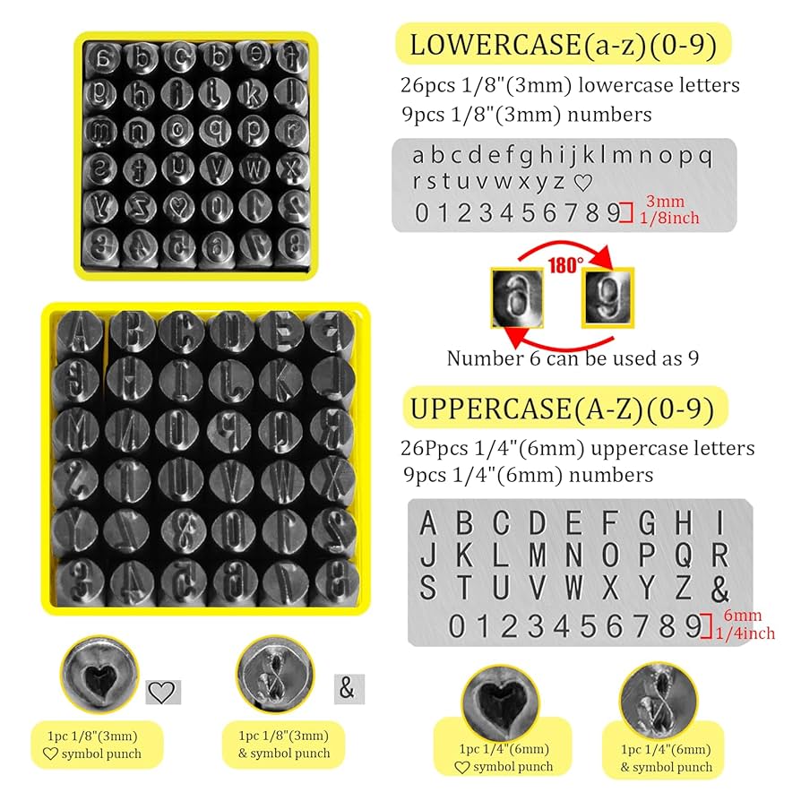 Amazon.com: 76Pcs Metal Stamping Kit, 1/4